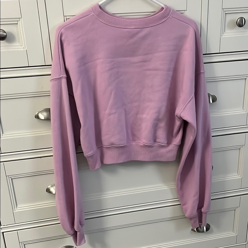 Lavender Cropped Sweatshirt